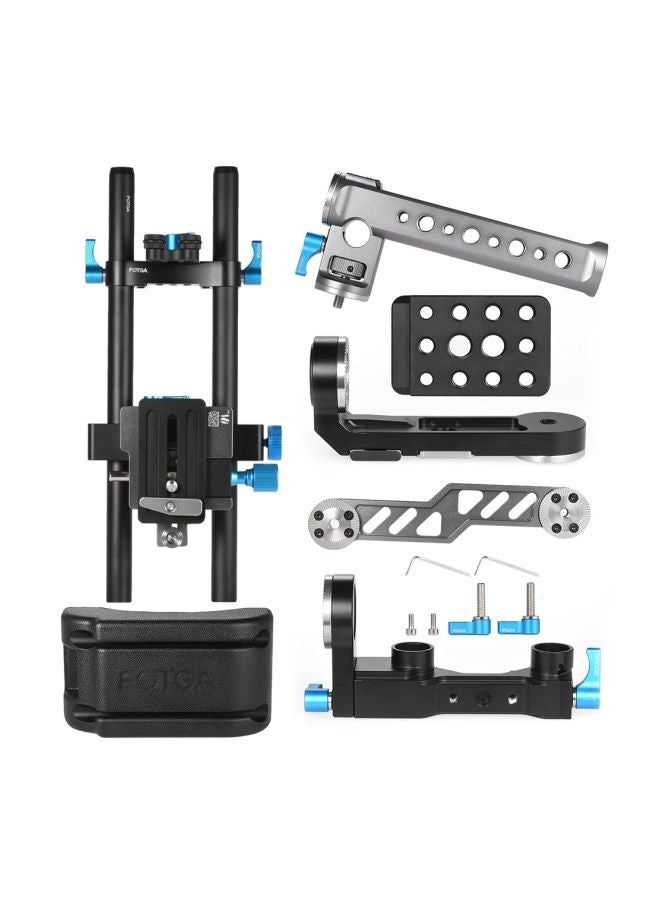 Fotga 2-In-1 DP500III Rosette Handle Cage And Shoulder Rig Black/Silver  - Image 5