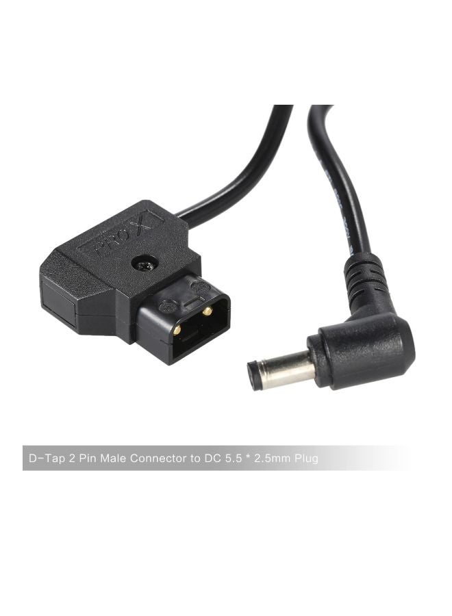 D-Tap 2 Pin Male Connector Power Cord Cable For BMCC/ BMPC DSLR Rig Power Supply Black  - Image 3