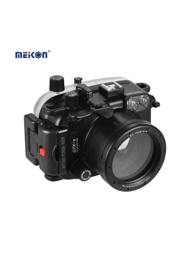 MEIKON Waterproof Case Cover For Canon G7X Mark II Black  - Image 3