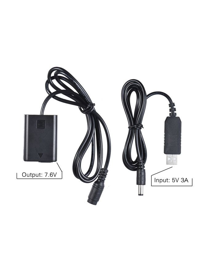 ANDOER - NP-FW50 Dummy Battery With Power Adapter Cable And Power Plug Replacement Black - Image 1