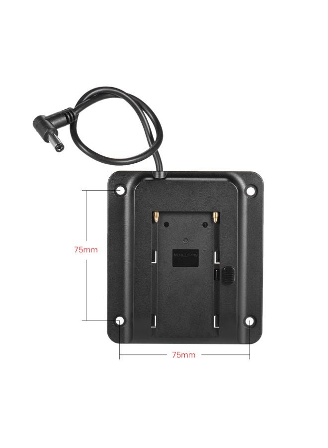 ANDOER - Battery Adapter Base Plate For Andoer Lilliput Monitor Black - Image 1