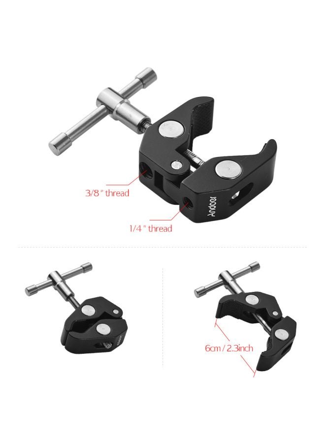 Articulating Friction Arm With Clamp Black