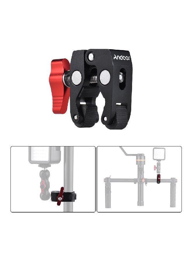 ANDOER Crab Pliers Clip With Screw Hole Black/Red  - Image 5