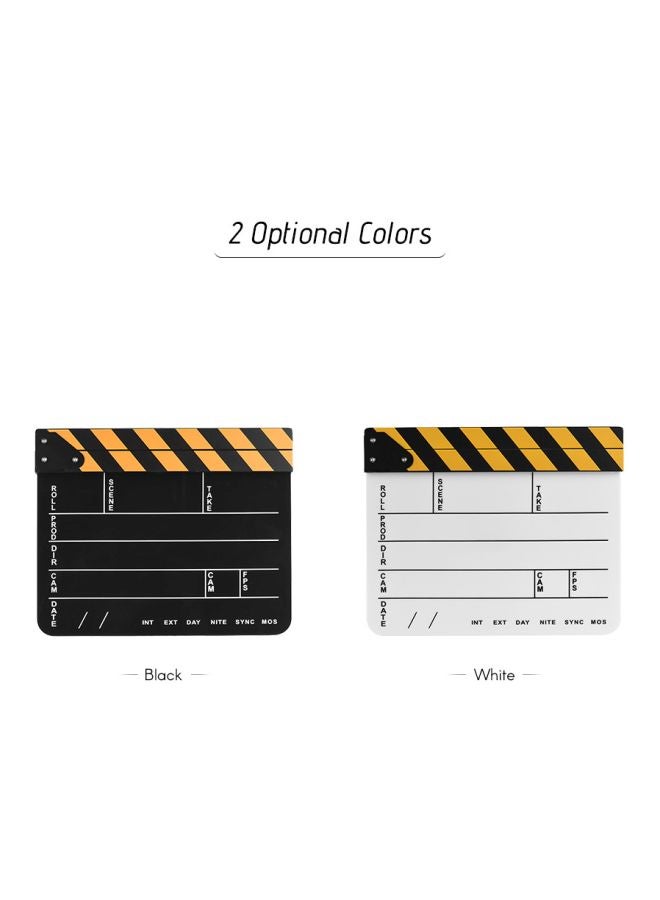 Generic Cut Scene Clapper Board Slate With Marker Pen Multicolour  - Image 5