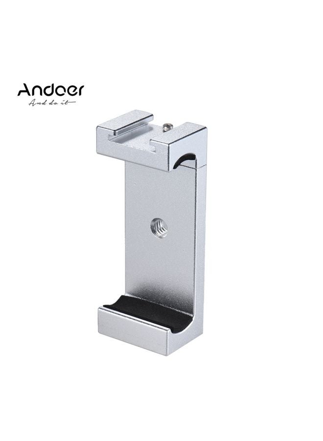 ANDOER Selfie Stick Adapter Bracket Holder Clip Silver - Image 3