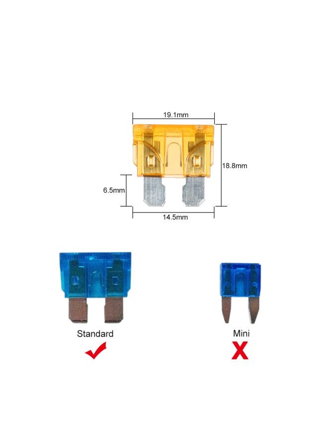 12 Way Blade Fuse Box Holder Black/Silver - Image 4