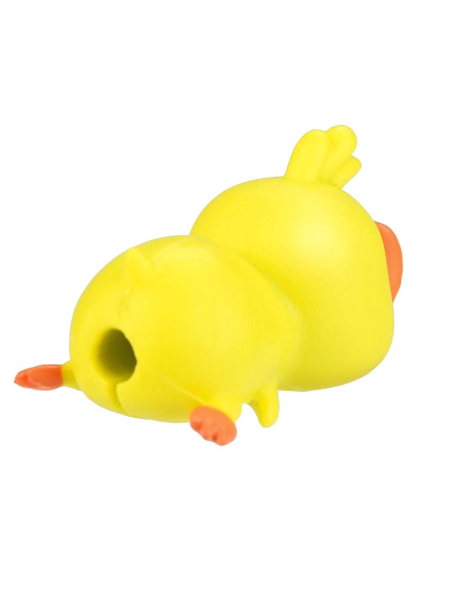 Cute Animal Bite Cable Protector Yellow/Orange