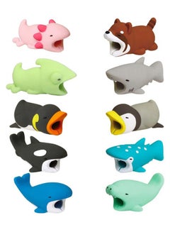 10-Piece Protective Animal Shaped Cable Bite Set Multicolour