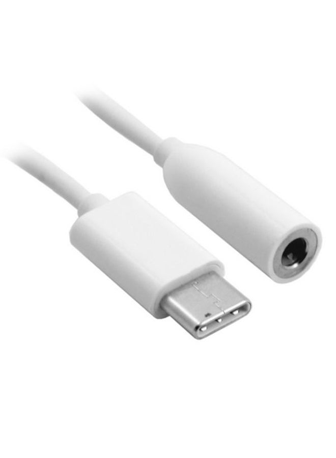 Generic - Type C To 3.5mm Female Audio Jack Headphone Cable Adapter White - Image 1