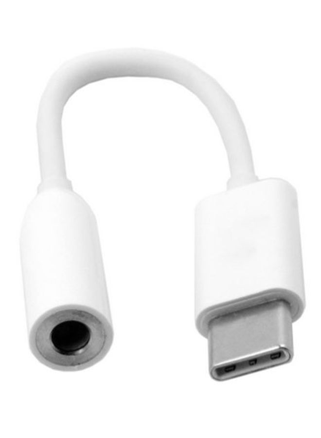 Generic - Type C To 3.5mm Female Audio Jack Headphone Cable Adapter White - Image 1