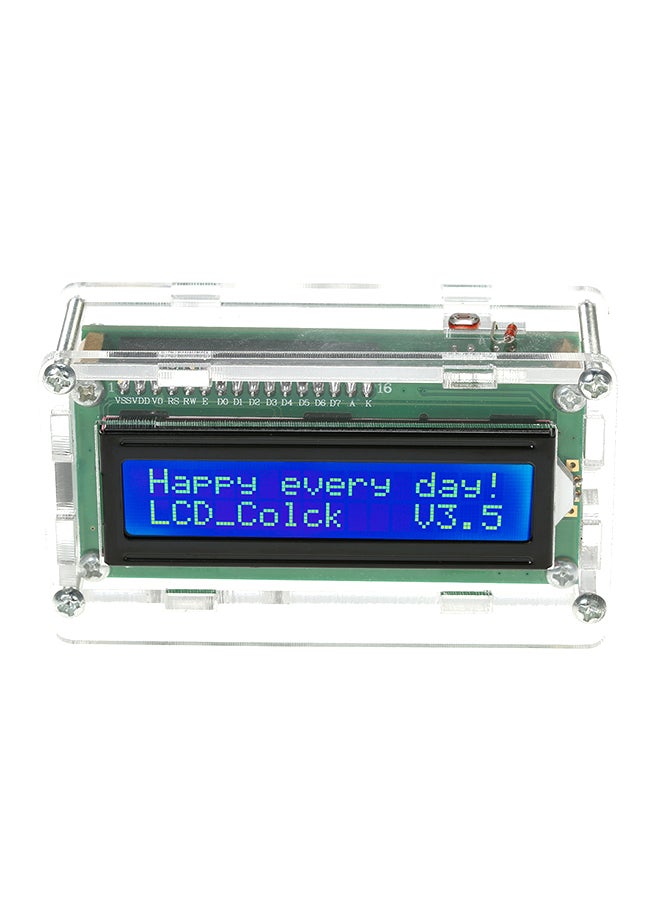 DIY Digital LCD Clock Kit With Case Multicolour  - Image 1