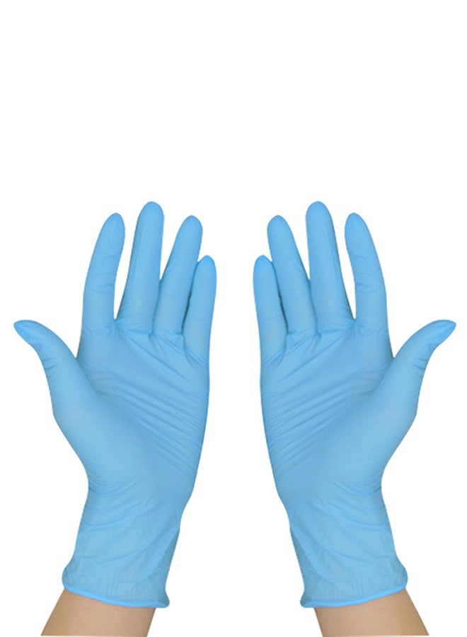 100-Piece Disposable Protective Multifunctional Gloves Light Blue 0.344kg