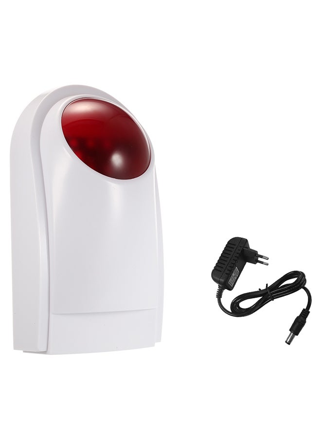 Waterproof Sound Strobe Siren Alarm White/Red 27.00×13.00×8.50cm - Image 1