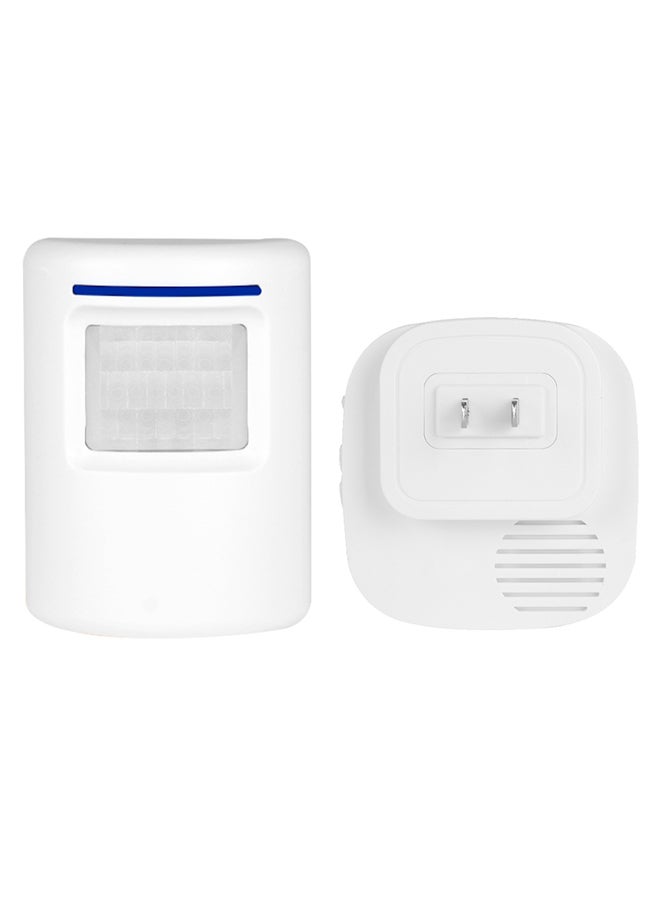 مجموعة جرس لاسلكي رقمي للباب مع تحريض بجهاز الاستشعار PIR بالأشعة تحت الحمراء أبيض - Image 2