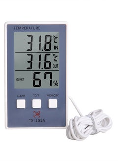 Digital Temperature Humidity Thermometer Grey 0.069kg