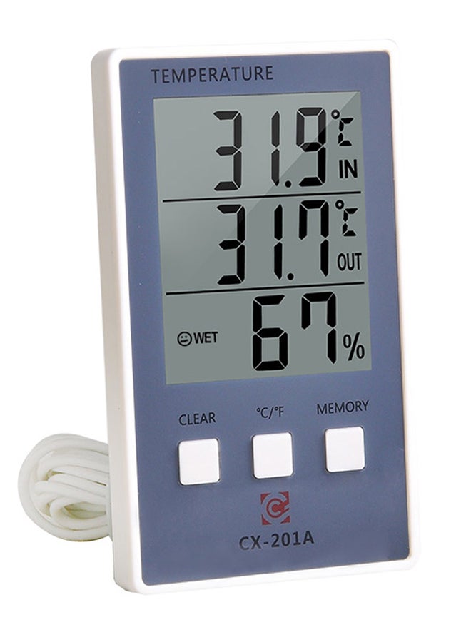 Generic - Digital Temperature Humidity Thermometer Grey 0.069kg - Image 1