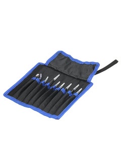 Generic 9-Piece ESD Tweezers Tools Kit With Storage Bag Black  - Image 3