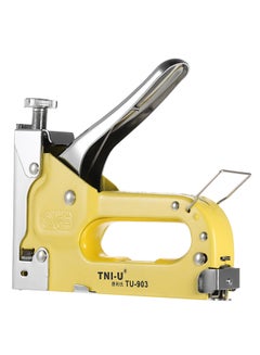 Generic Heavy Duty U-Shape Nails Staple Gun Yellow/Silver  - Image 3