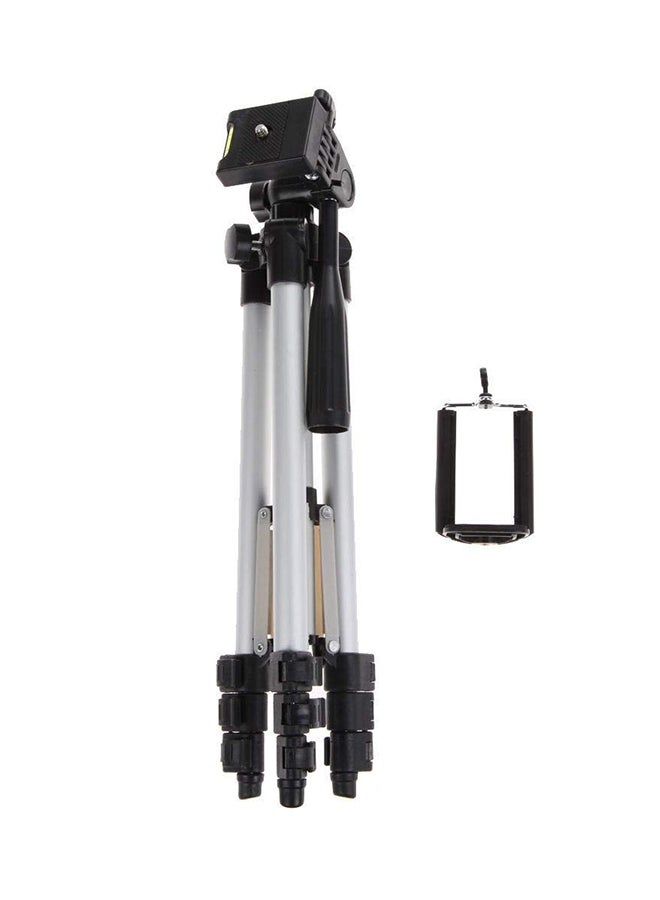 Generic - Flexible Portable Aluminum Camera Camcorder Tripod Stand Black/Silver - Image 1