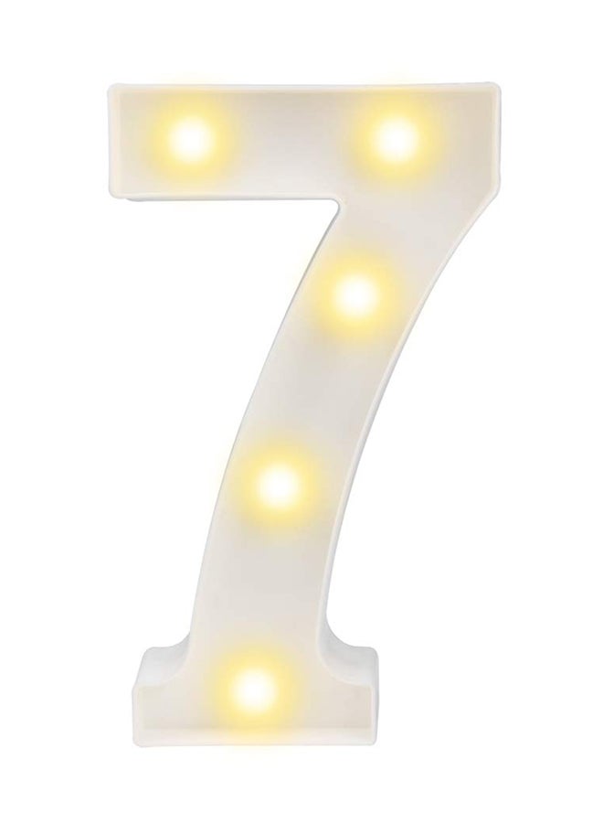 آي تيلكر مصباح ليلي LED على شكل رقم لديكور المنزل أبيض 23x20سم