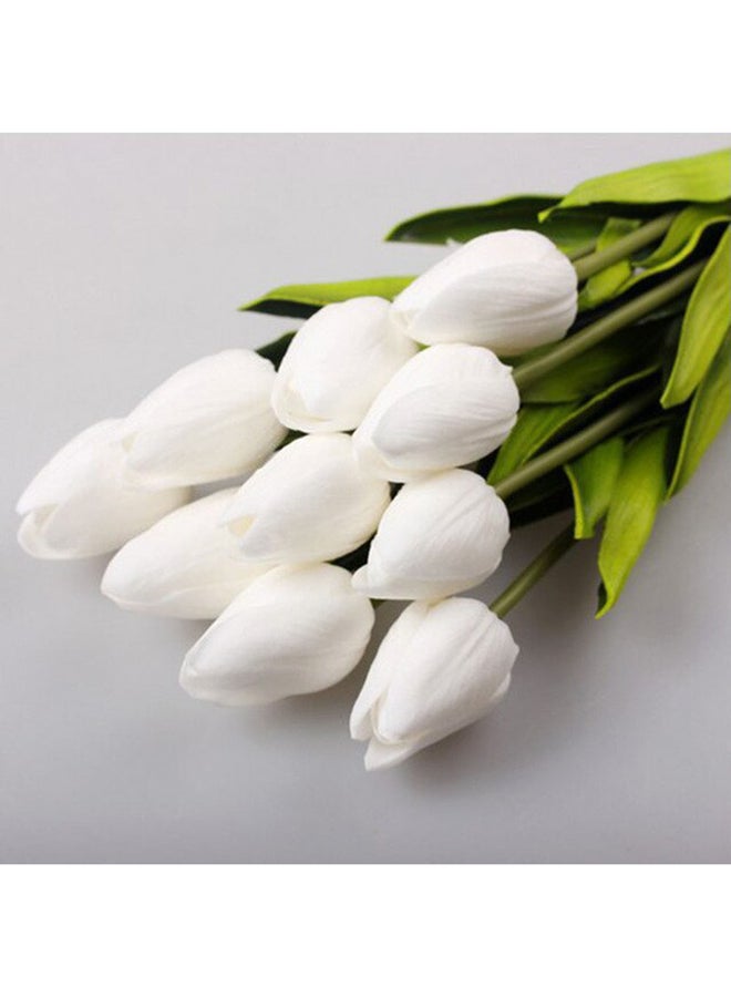 Artificial Tulip Flowers For Home Decoration White 34centimeter - v1557385366/N25053937A_1