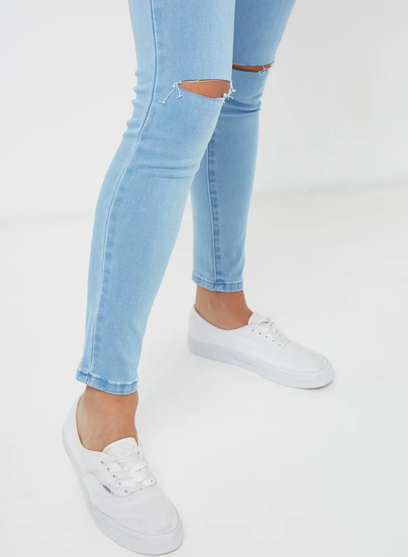 FOREVER 21 Denim Pant Blue