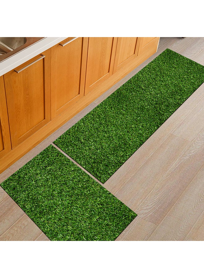 Angel city - Bath Kitchen Floor Mat Antiskid Soft Hand Machine Green 40X60cm - Image 1