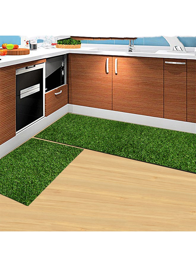 Angel city - Bath Kitchen Floor Mat Antiskid Soft Hand Machine Green 40X60cm - Image 1
