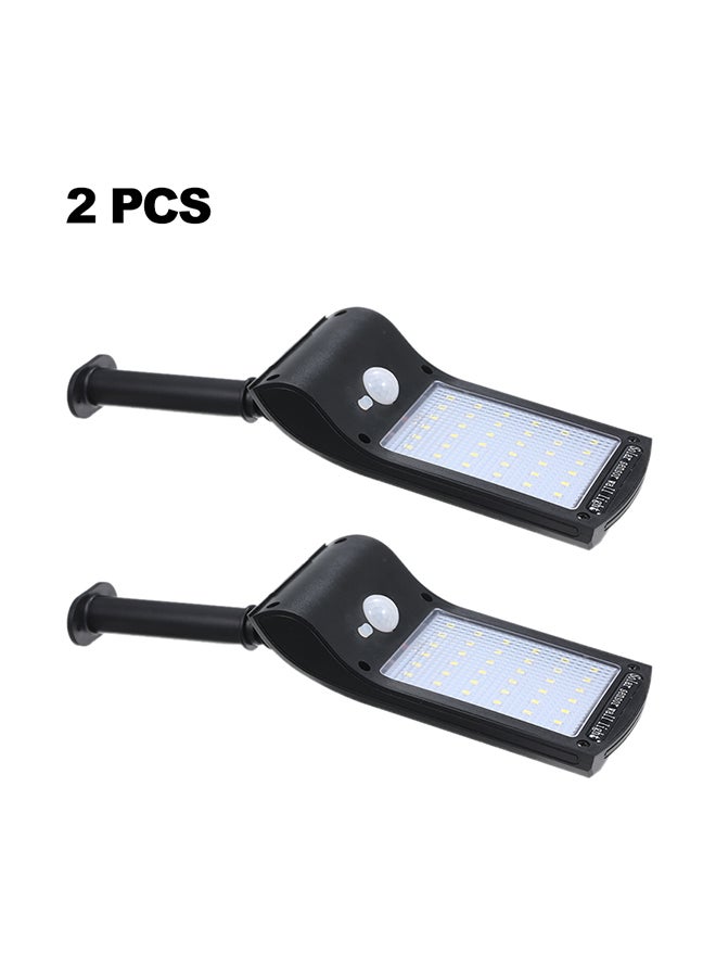 طقم مصابيح LED جدارية مقاومة للماء من قطعتين أسود 0.4كيلوجرام - Image 1