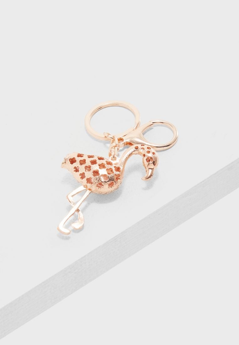 Precious Flamingo Keychain Rose Gold