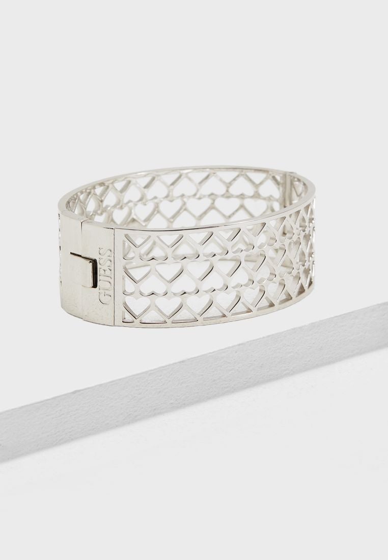 GUESS B-Hearts Pattern Bangle Bracelet - Image 1
