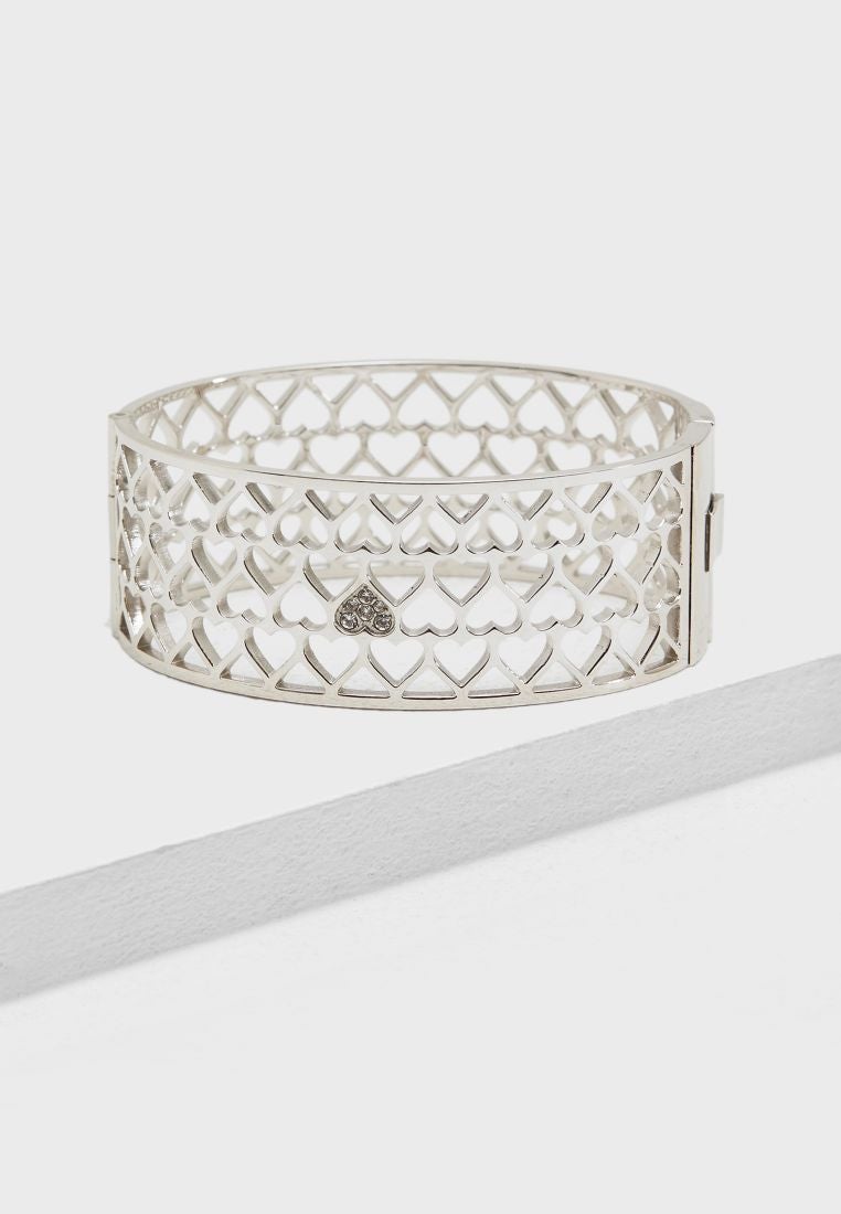 GUESS B-Hearts Pattern Bangle Bracelet - Image 2