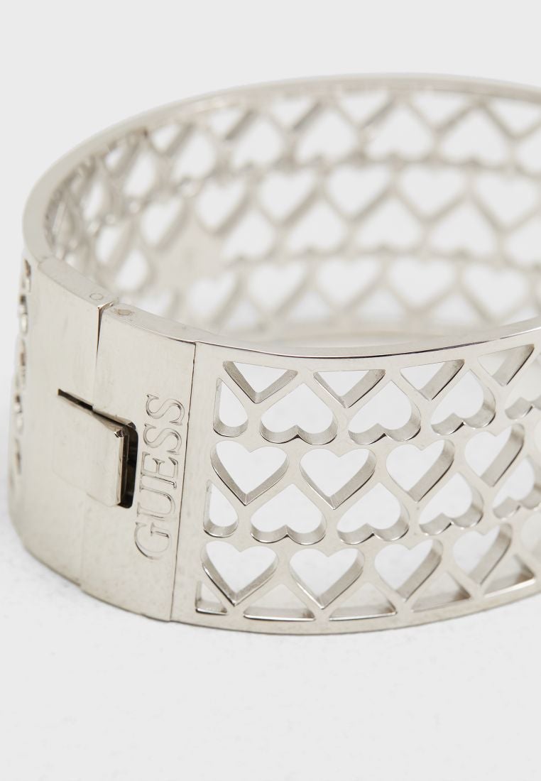 GUESS B-Hearts Pattern Bangle Bracelet - Image 3