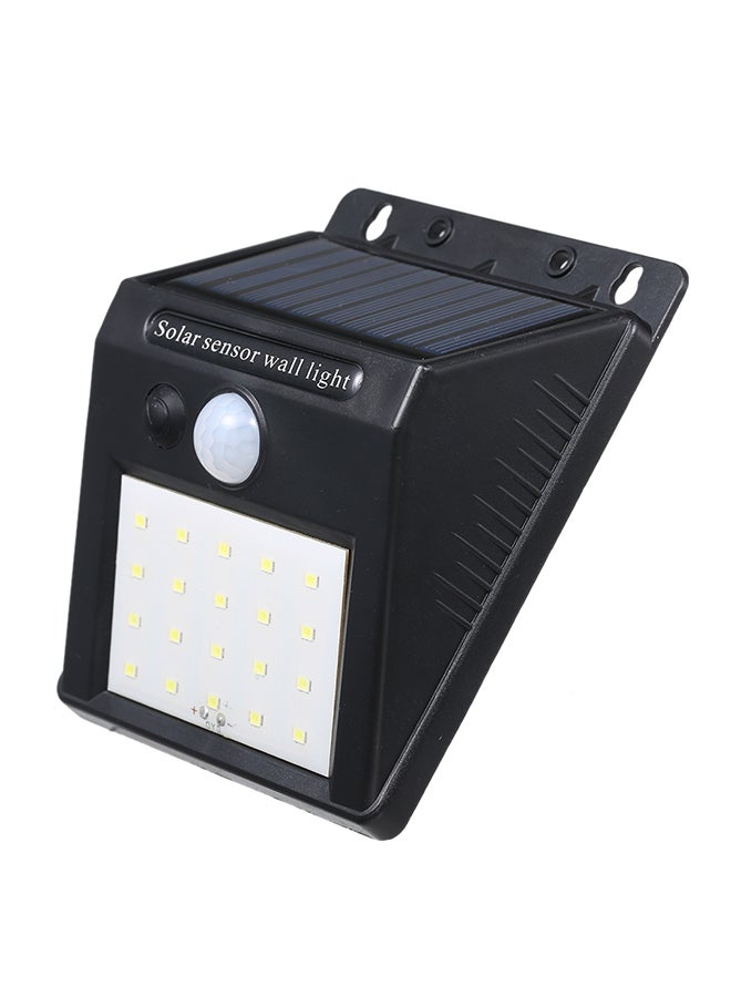 Solar Powered Energy 20 LED Wall Lamp Light Induction Black 16 X 10 X 5cm - Image 1