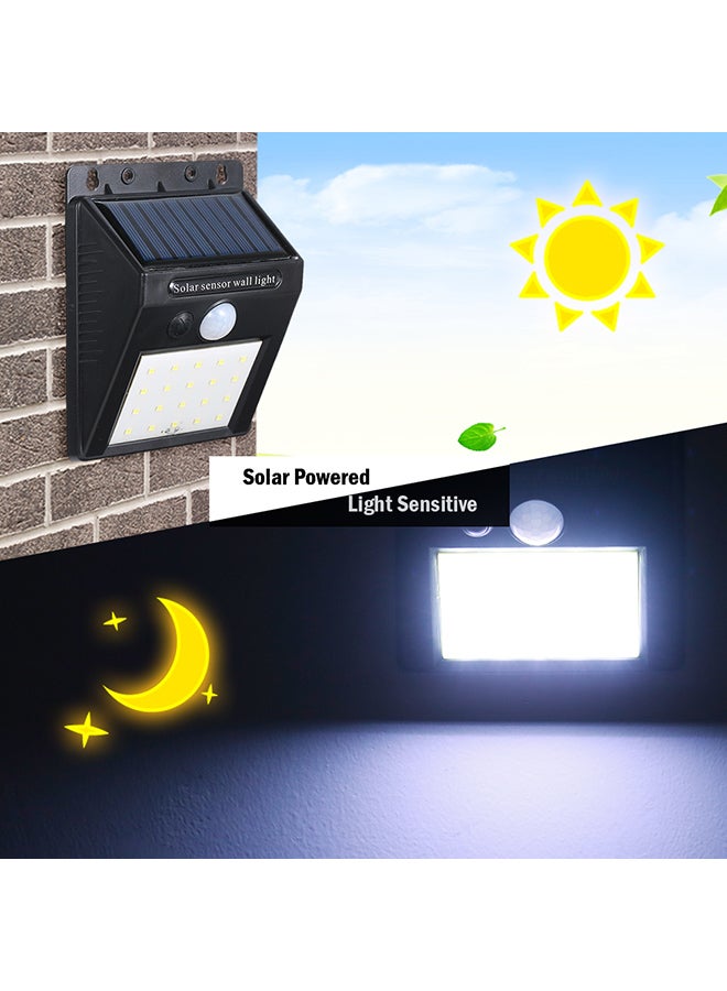 Solar Powered Energy 20 LED Wall Lamp Light Induction Black 16 X 10 X 5cm - Image 5
