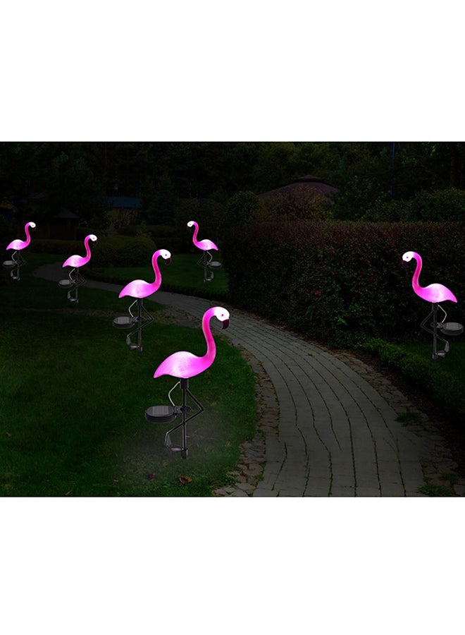 ماركة غير محددة - مصباح حديقة يعمل بالطاقة الشمسية بإضاءة LED وبتصميم طائر الفلامنجو وردي 28.5 X 12.5 X 8Ø³Ù†ØªÙŠÙ…ØªØ± - Image 1