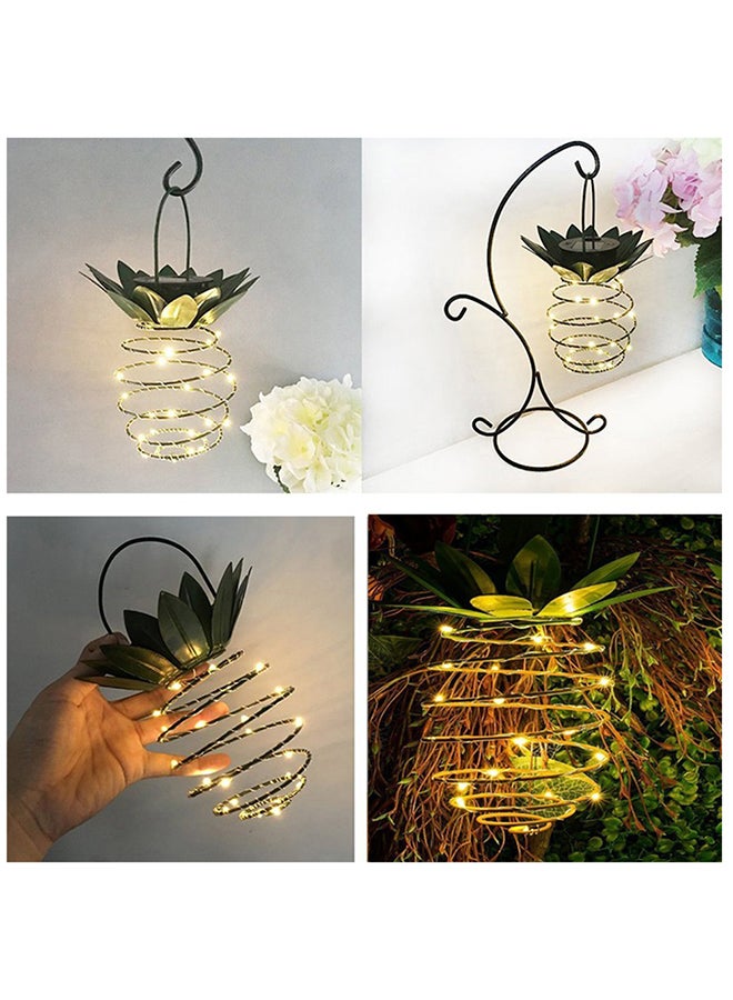 Generic 2 Pack 0.08 W 25 LED Pineapple Design Solar Powered Outdoor Lamp Light Warm White 27 X 16.5 X 5cm  - Image 3