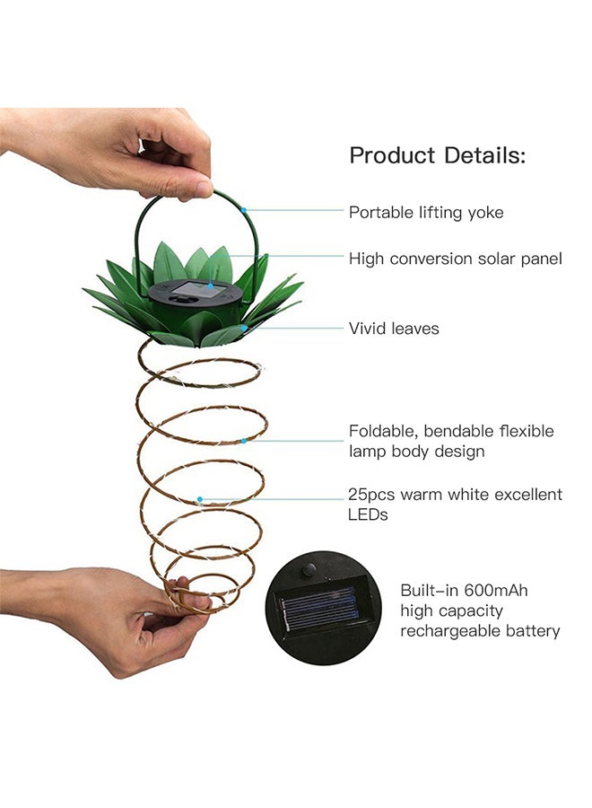 Generic 2 Pack 0.08 W 25 LED Pineapple Design Solar Powered Outdoor Lamp Light Warm White 27 X 16.5 X 5cm  - Image 5