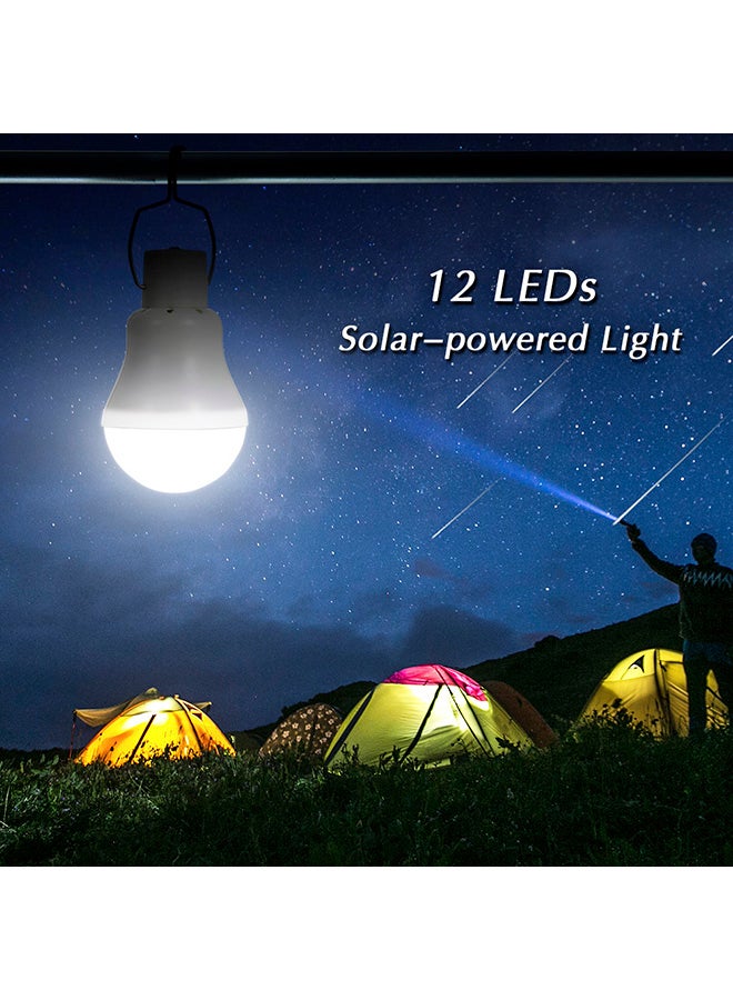 Generic Solar Powered Energy LED Light Bulb Black/White 12.8 X 7 X 6.5cm  - Image 2