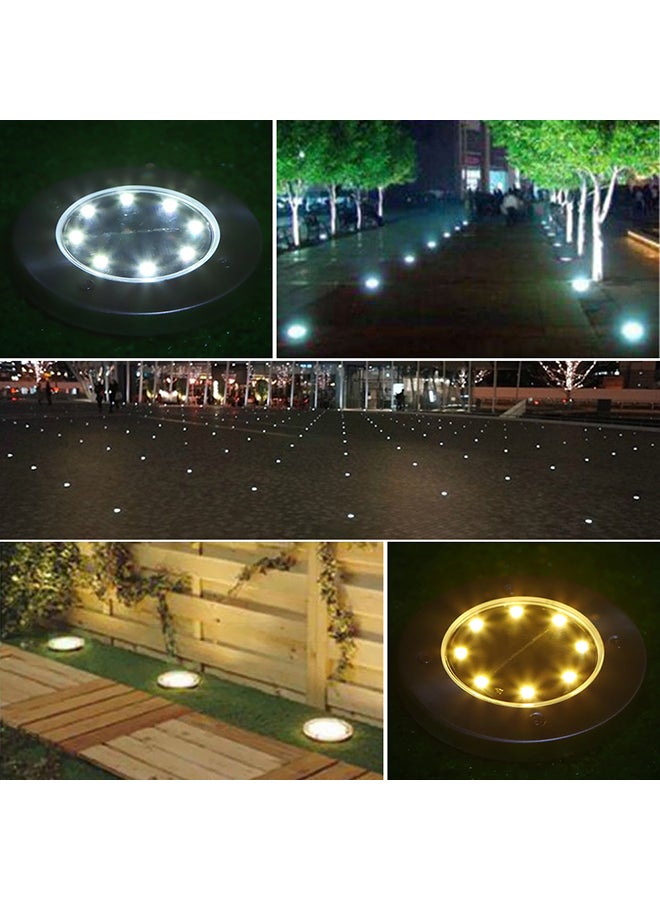 Generic - 4 Piece Solar Powered Energy Ground Light Outdoor Lamp Warm White 12x2.5cm - Image 1