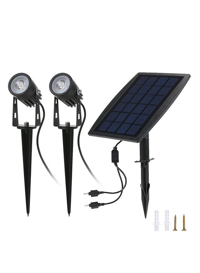 Tomshine 2W Dual Solar Powered Spotlights Outdoor Landscape Lawn Lamp White 20.5 X 17.3 X 6.8cm - Image 1