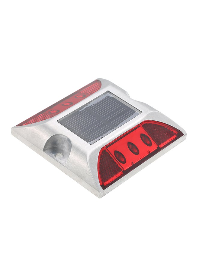 2W 6 LED Solar Powered Driveway Lamp Light Red 13.0 X 12.5 X 5.0cm - Image 1