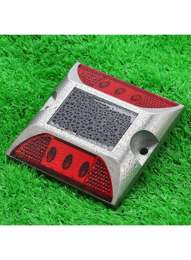 2W 6 LED Solar Powered Driveway Lamp Light Red 13.0 X 12.5 X 5.0cm - Image 3