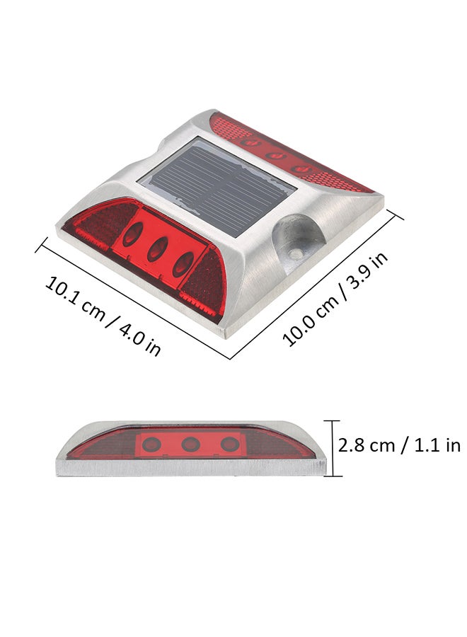 2W 6 LED Solar Powered Driveway Lamp Light Red 13.0 X 12.5 X 5.0cm - Image 2