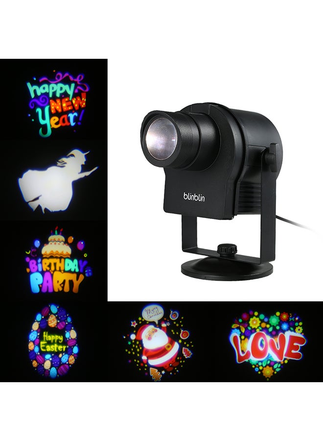 LED Projector Light With 6 Pattern Slide Landscape Spotlight Lighting Black 26.5 X 18 X 13cm  - Image 2