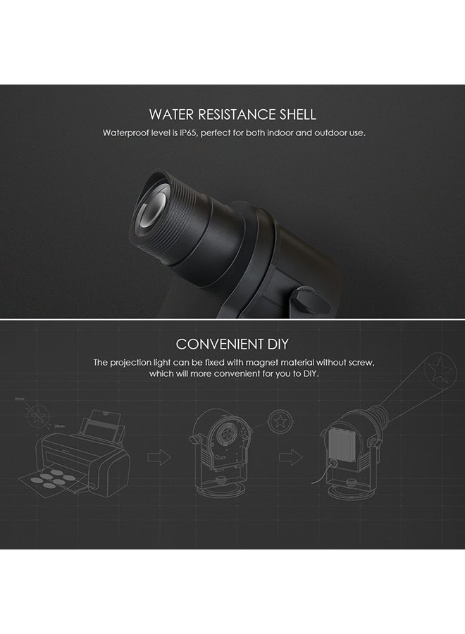 LED Projector Light With 6 Pattern Slide Landscape Spotlight Lighting Black 26.5 X 18 X 13cm  - Image 4