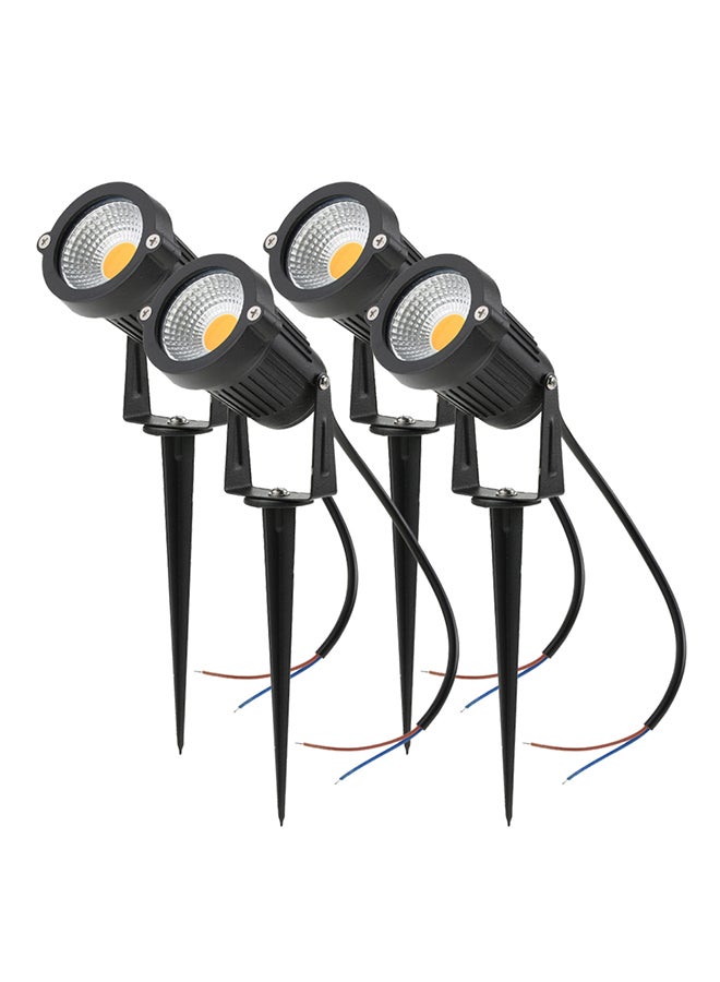 تومشاين طقم مصابيح LED للحدائق مكون من 4 قطع أسود 18.5 X 18.0 X 9.5Ø³Ù†ØªÙŠÙ…ØªØ± 