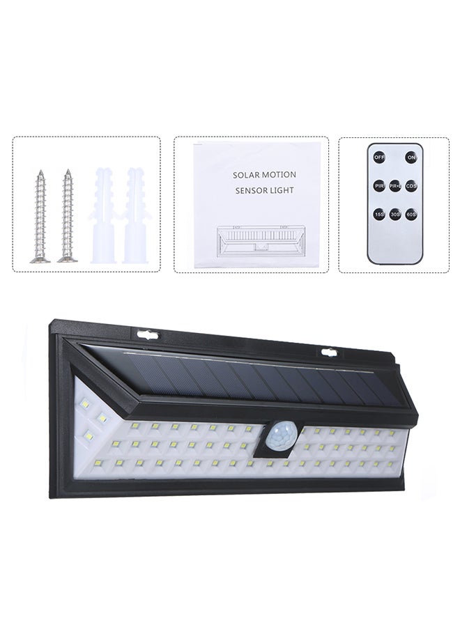 Generic - 54 LED Solar Wall Light Outdoor Pir Motion Sensor Black 30.5 X 12 X 5.5centimeter - Image 1
