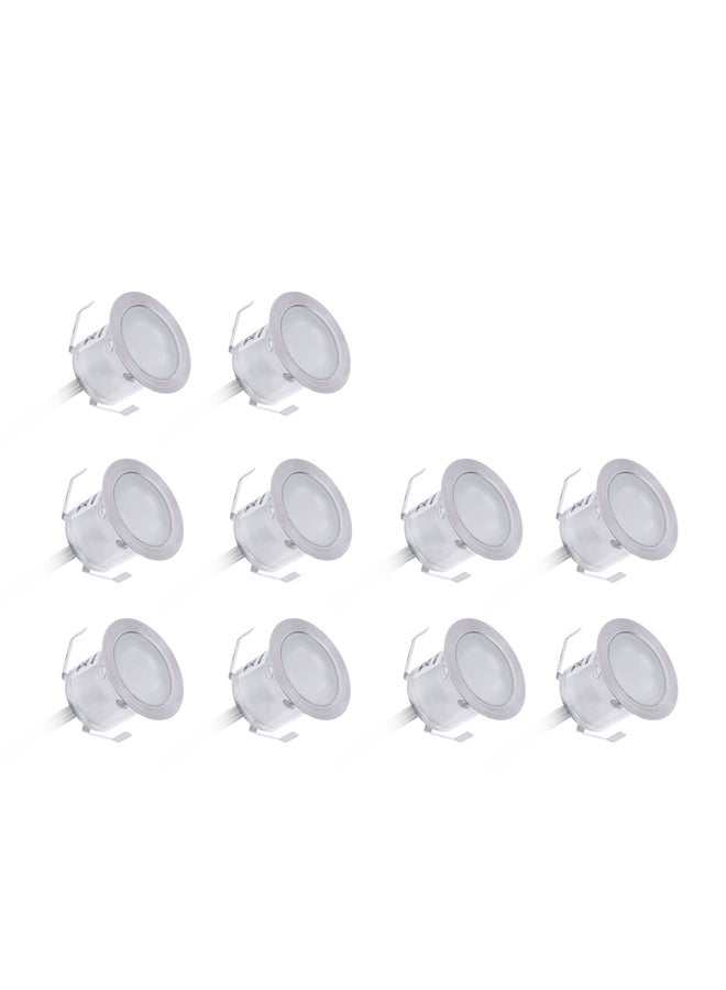 10 Piece LED Deck Lights 6W Silver 28.0 X 15.5 X 6.0cm - Image 1