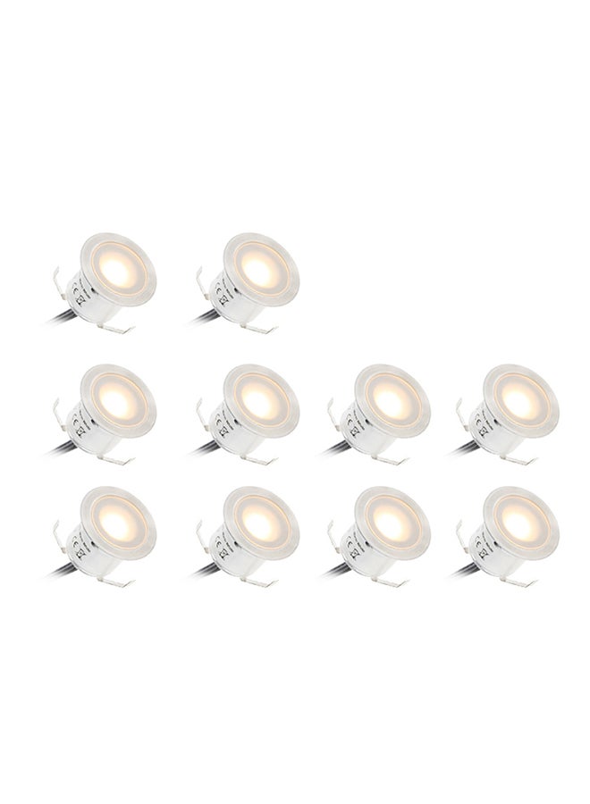 مصابيح LED بقوة 0.6 وات للأرضيات من 10 قطع فضي 28.0 X 15.5 X 6.0سم  - Image 1